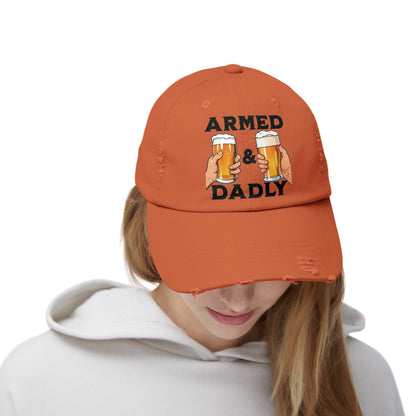 ARMED AND DADLY Distressed Cap