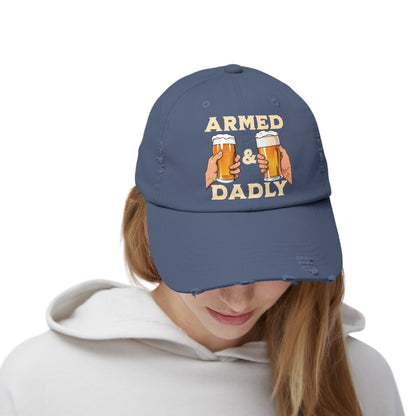 ARMED AND DADLY Distressed Cap