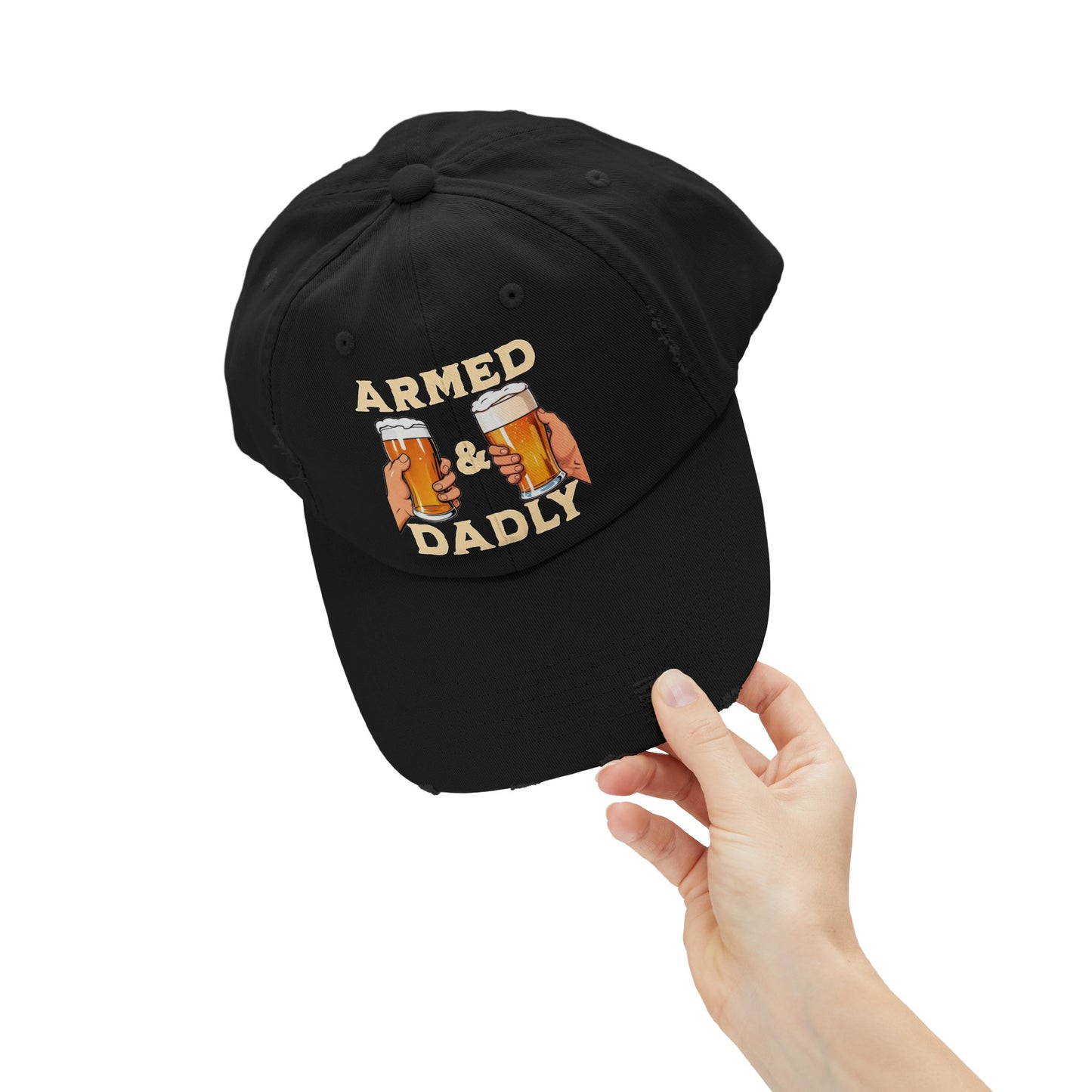 ARMED AND DADLY Distressed Cap