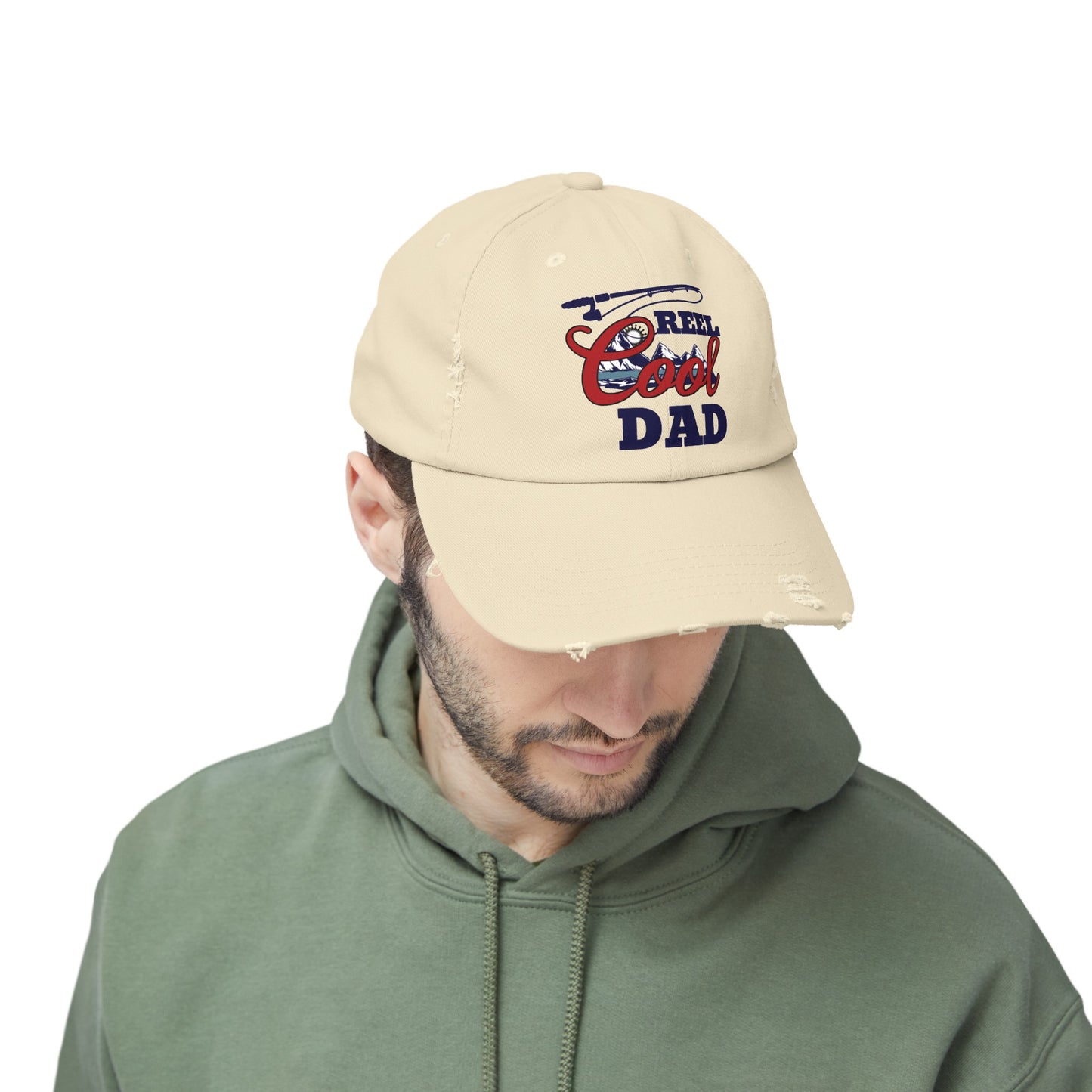 REEL COOL DAD Distressed Cap