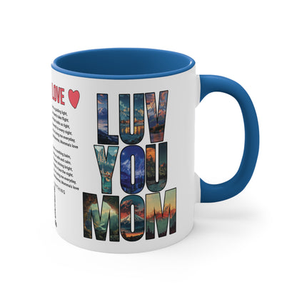 Momma's Love, Mother's Day Gift, Interactive Coffee Mug Gift for Mom, Audio Music Lyrics QR Code Scanning Mug, Two-Tone Accent, 11oz White Mug