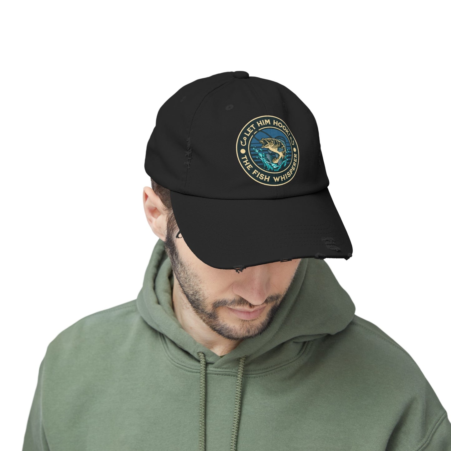 LET HIM HOOK! The Fish Whisperer - Distressed Fishing Cap