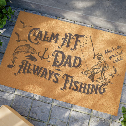 Calm AF DAD - Always Fishing Welcome Mat