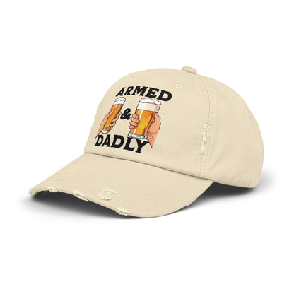 ARMED AND DADLY Distressed Cap