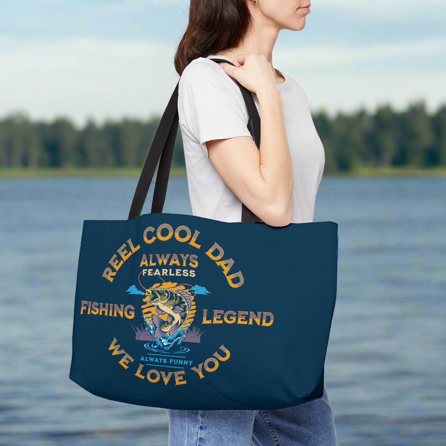 Reel Cool Dad - Fishing Legend Weekender Tote