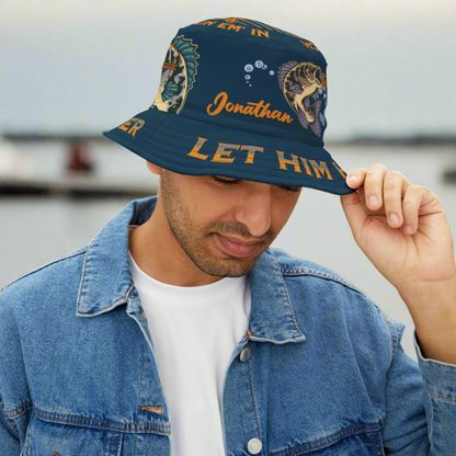 [Personalized Name] Let Him Hook! - Bucket Hat