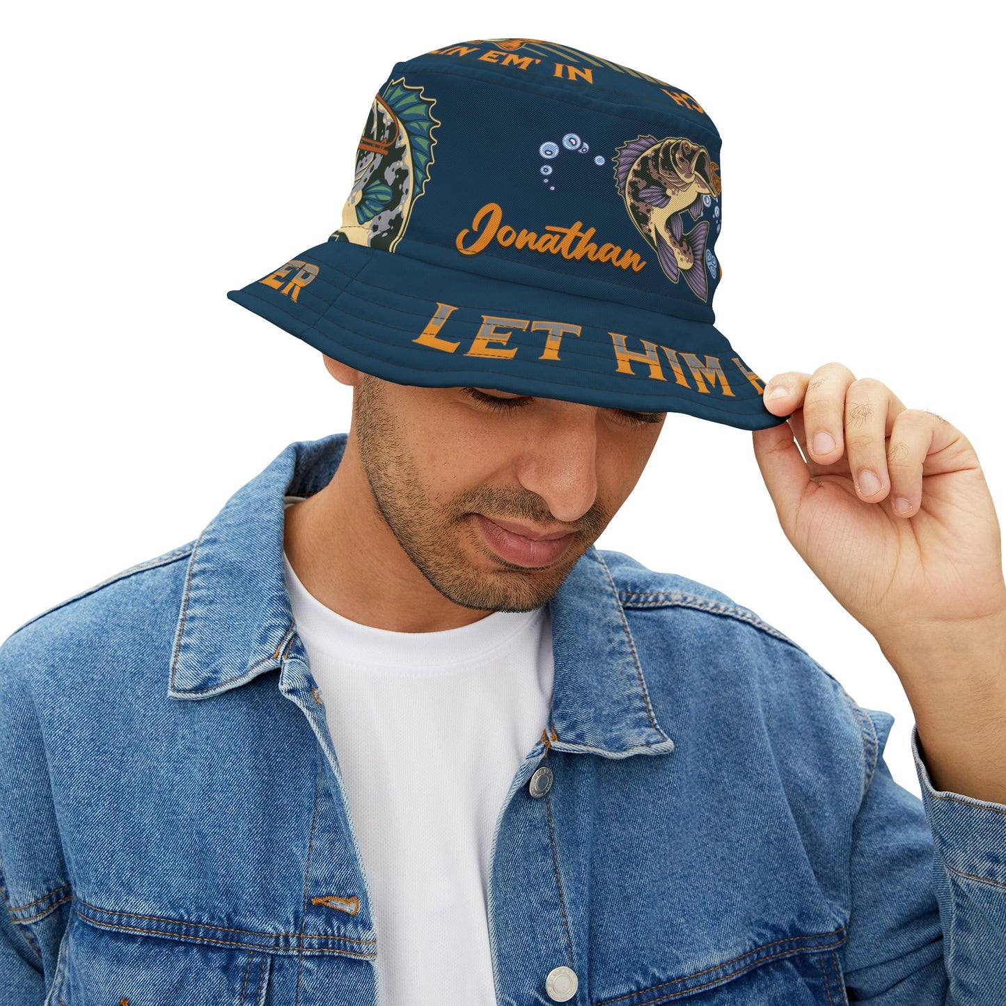 [Personalized Name] Let Him Hook! - Bucket Hat