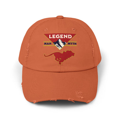 Man Myth Legend LION Distressed Cap