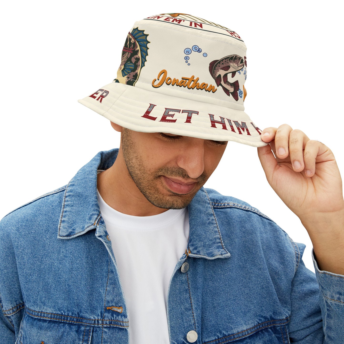 [Personalized Name] Let Him Hook! - Bucket Hat