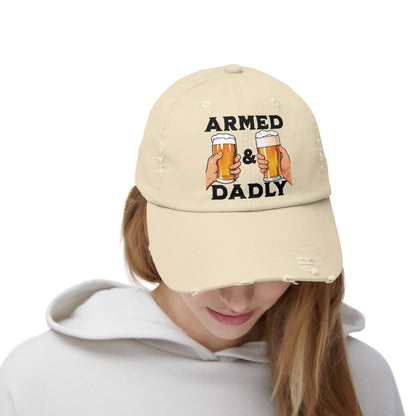 ARMED AND DADLY Distressed Cap