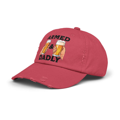 ARMED AND DADLY Distressed Cap