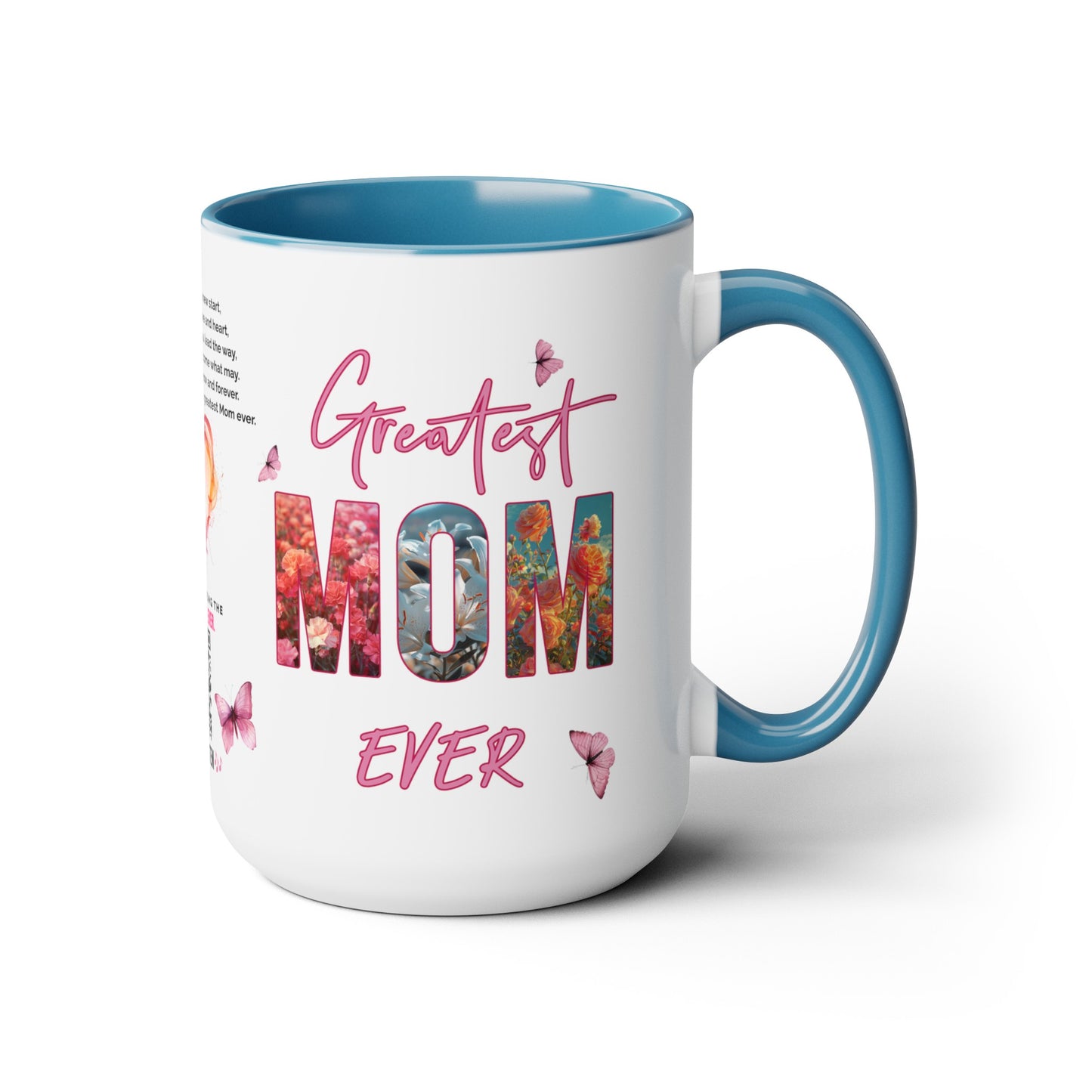 Greatest Mom Ever, Mother's Day Gift, Interactive Coffee Mug Gift for Mom, Audio Music Lyrics QR Code Scanning Mug, Two-Tone Accent, 11oz White Mug