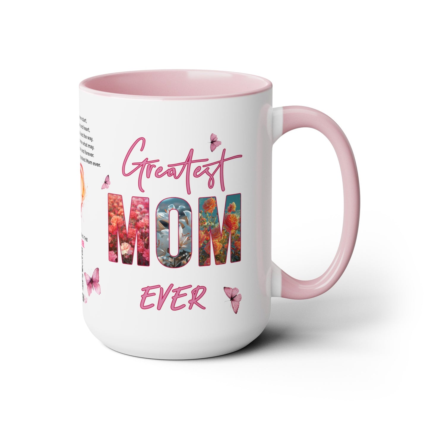 Greatest Mom Ever, Mother's Day Gift, Interactive Coffee Mug Gift for Mom, Audio Music Lyrics QR Code Scanning Mug, Two-Tone Accent, 11oz White Mug