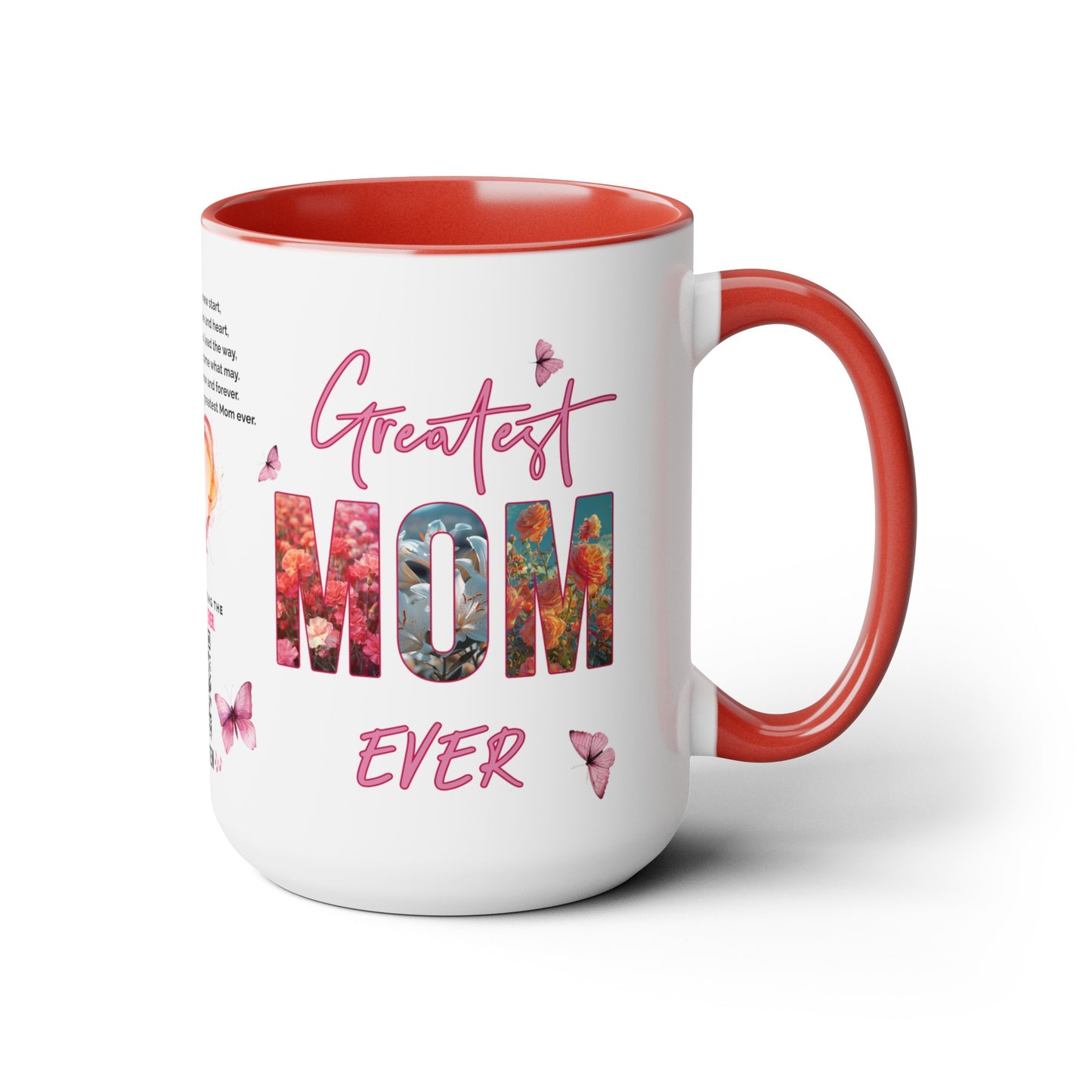 Greatest Mom Ever, Mother's Day Gift, Interactive Coffee Mug Gift for Mom, Audio Music Lyrics QR Code Scanning Mug, Two-Tone Accent, 11oz White Mug