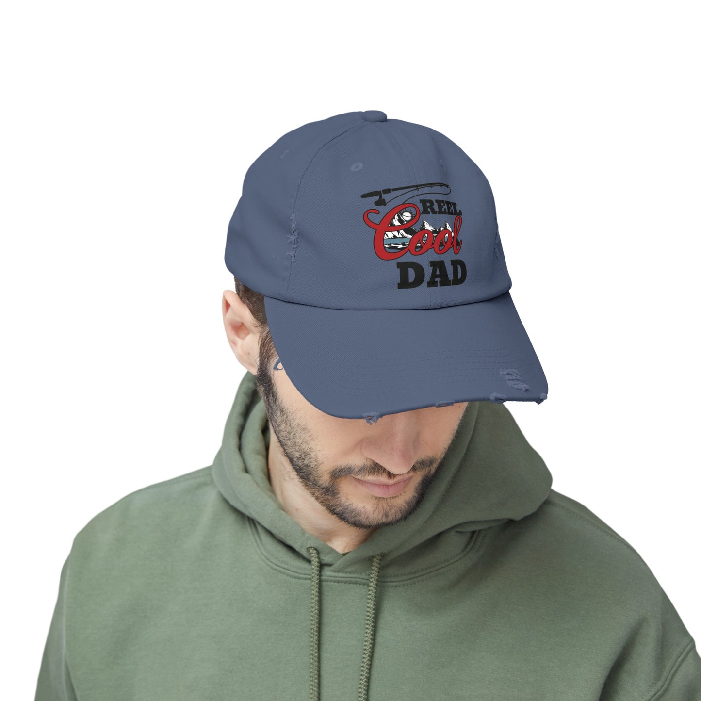 REEL COOL DAD Distressed Cap