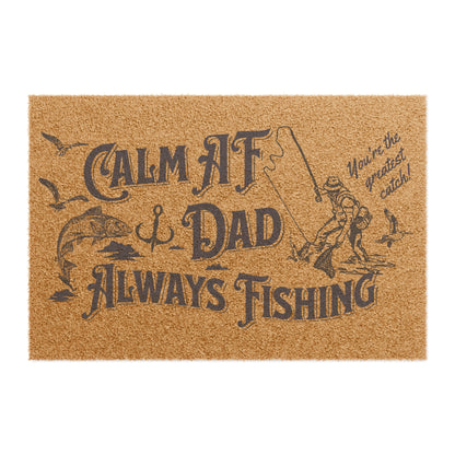 Calm AF DAD - Always Fishing Welcome Mat