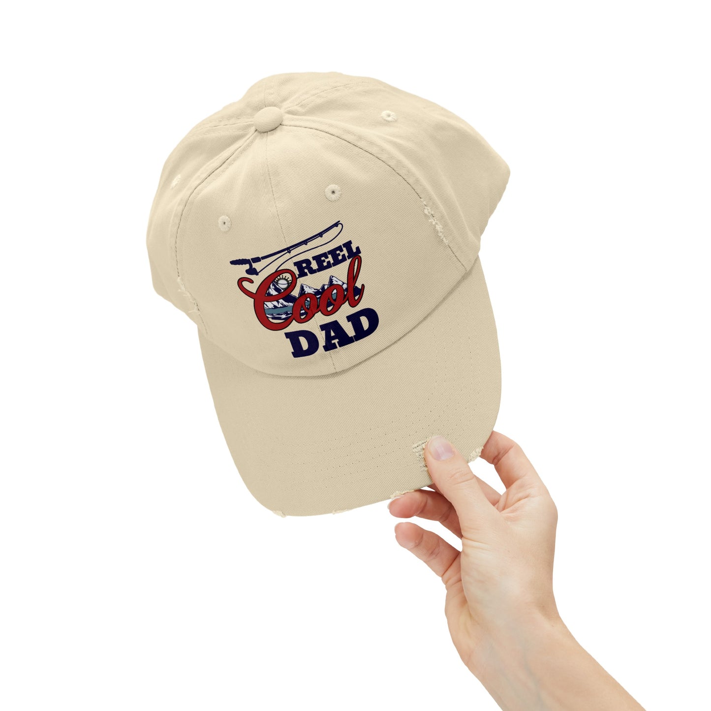 REEL COOL DAD Distressed Cap