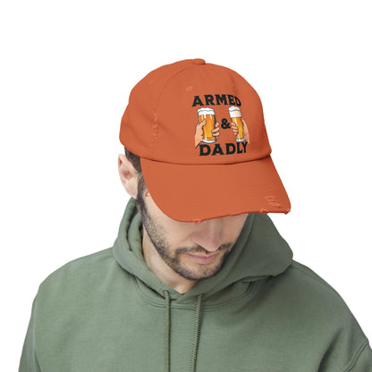 ARMED AND DADLY Distressed Cap