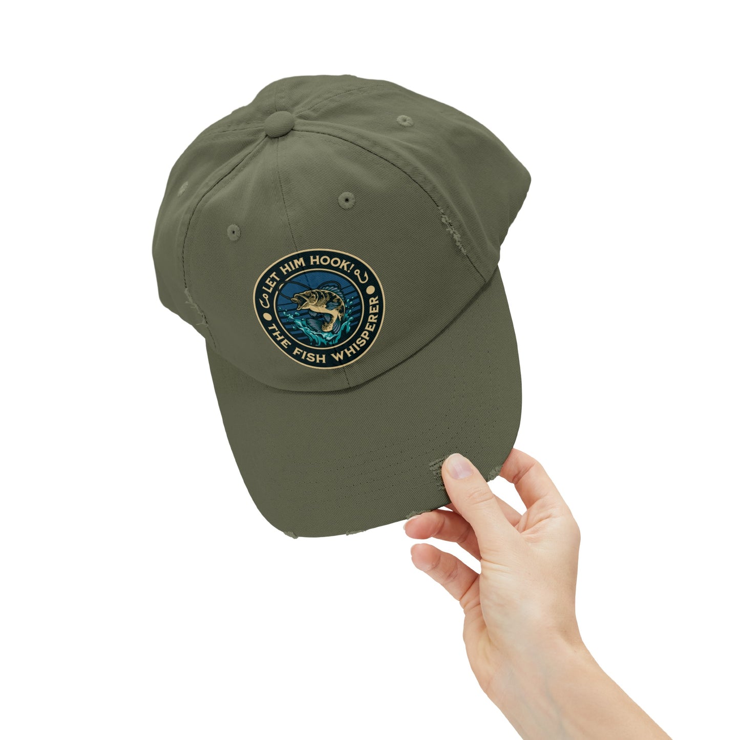 LET HIM HOOK! The Fish Whisperer - Distressed Fishing Cap