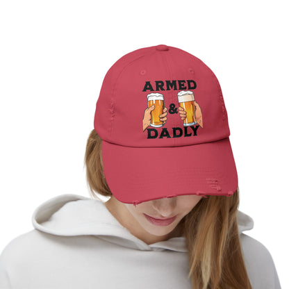 ARMED AND DADLY Distressed Cap