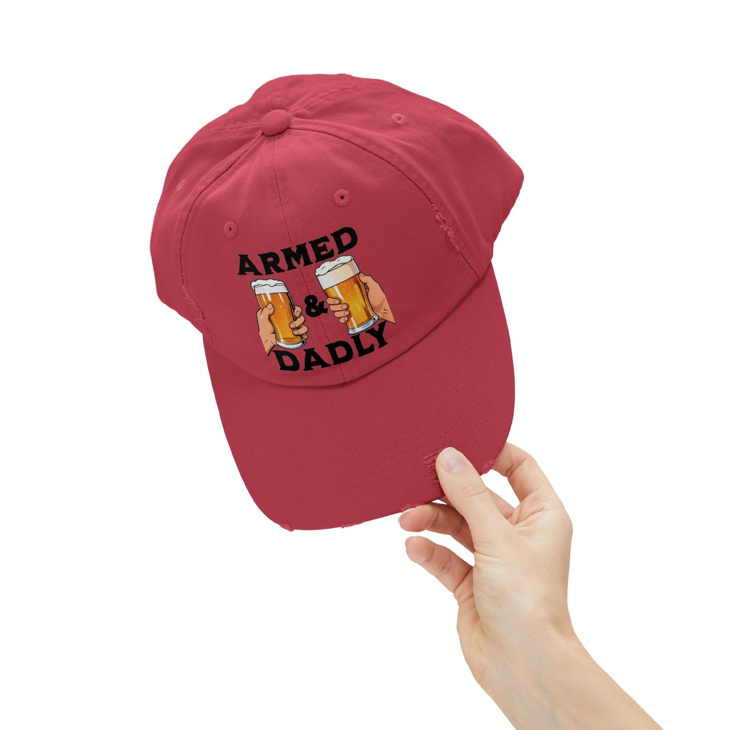 ARMED AND DADLY Distressed Cap