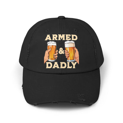 ARMED AND DADLY Distressed Cap