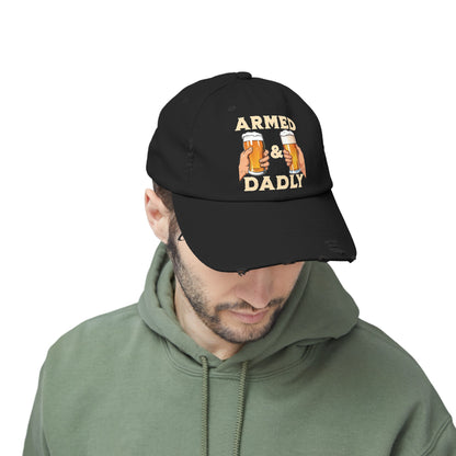 ARMED AND DADLY Distressed Cap