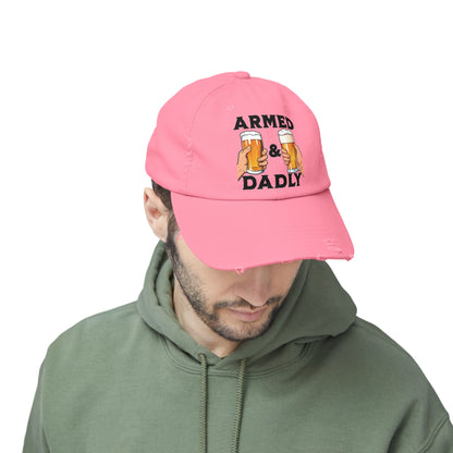 ARMED AND DADLY Distressed Cap