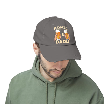 ARMED AND DADLY Distressed Cap