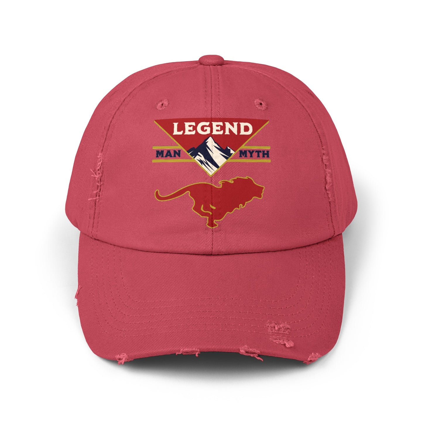 Man Myth Legend LION Distressed Cap