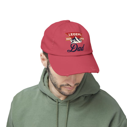 Man Myth Legend DAD Distressed Cap