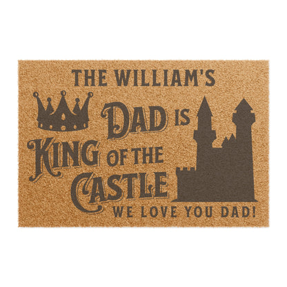 [Personalized] King of The Castle Welcome Custom Mat