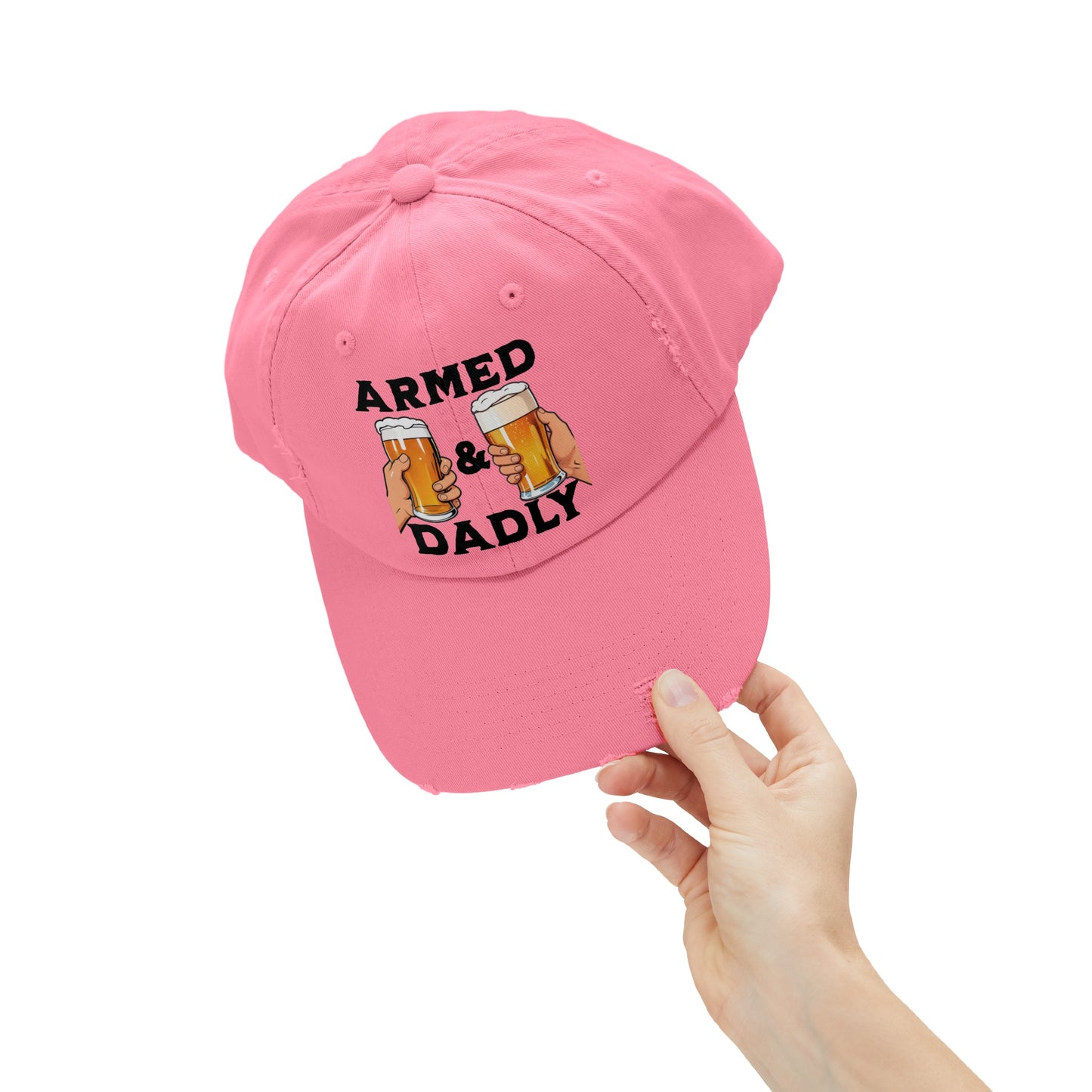 ARMED AND DADLY Distressed Cap