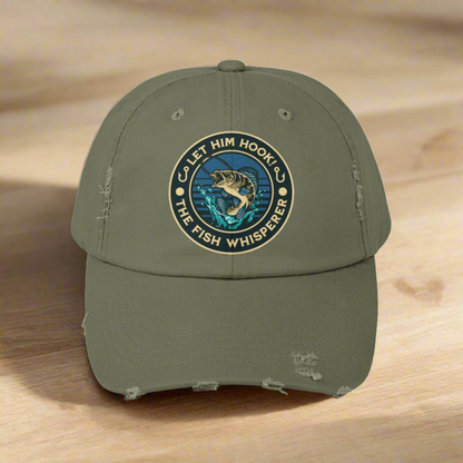 LET HIM HOOK! The Fish Whisperer - Distressed Fishing Cap