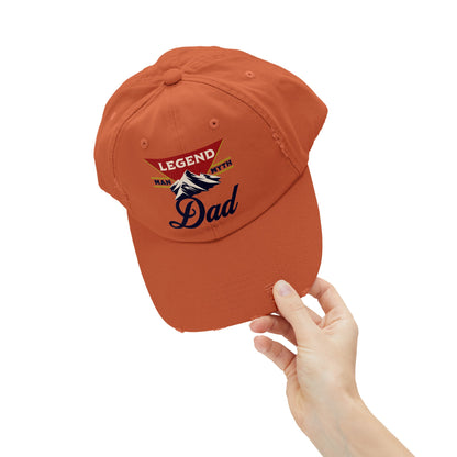 Man Myth Legend DAD Distressed Cap