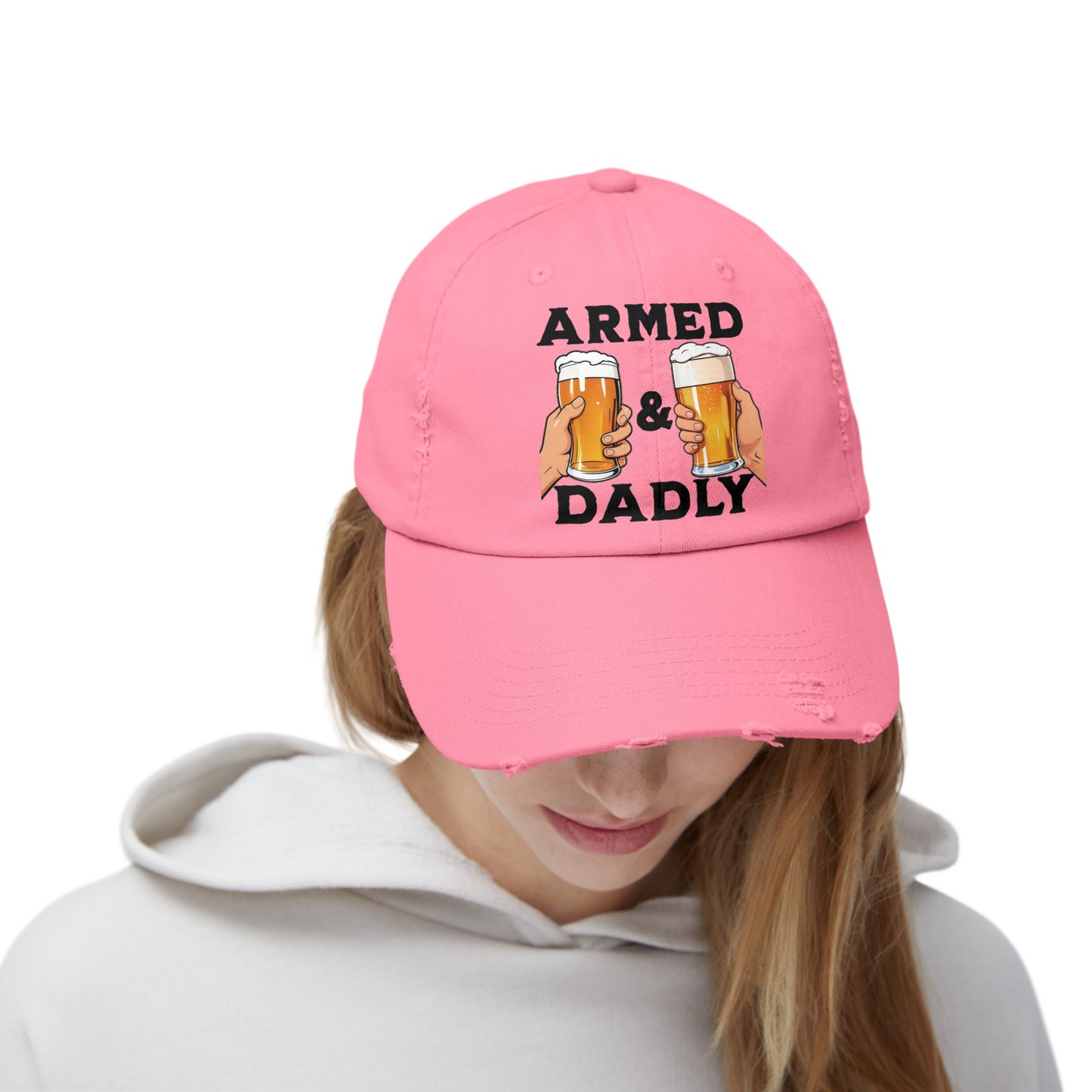 ARMED AND DADLY Distressed Cap