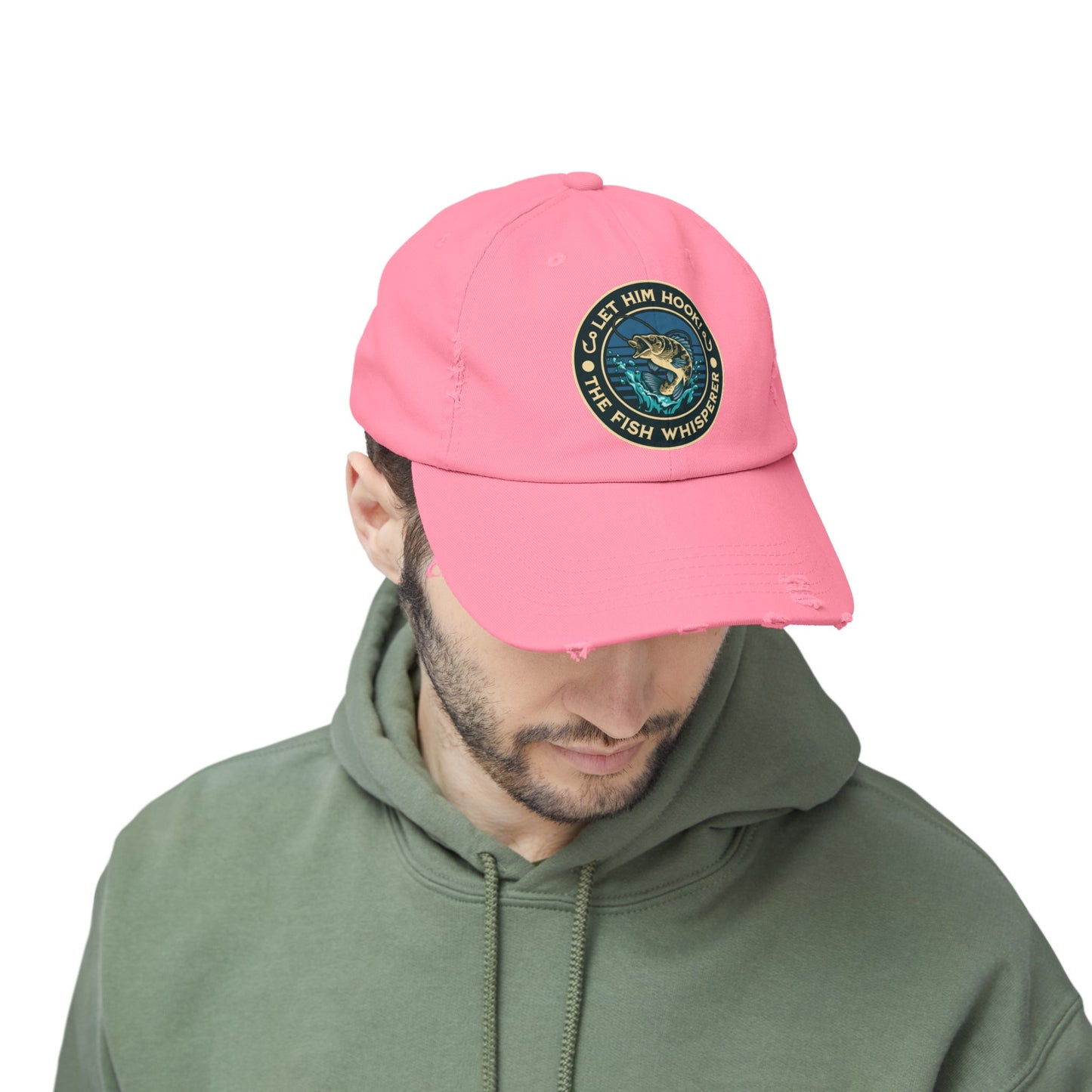 LET HIM HOOK! The Fish Whisperer - Distressed Fishing Cap