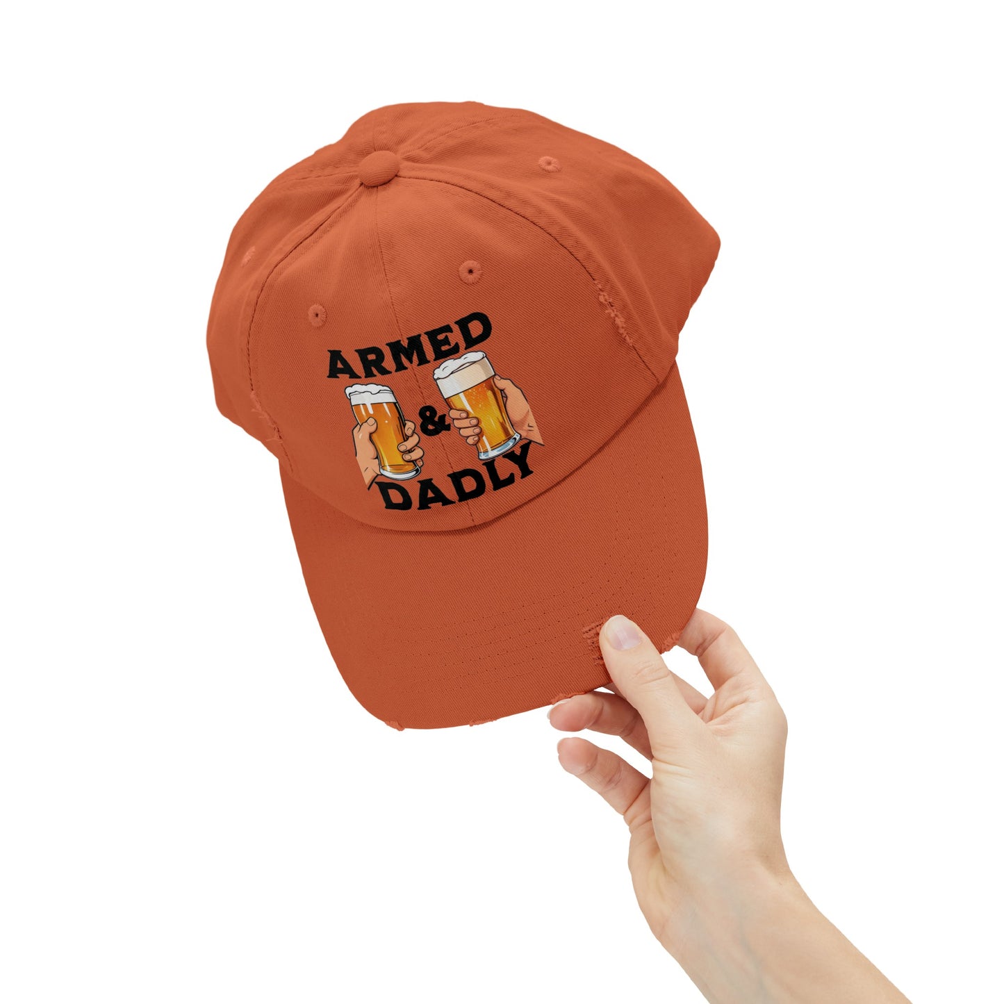 ARMED AND DADLY Distressed Cap